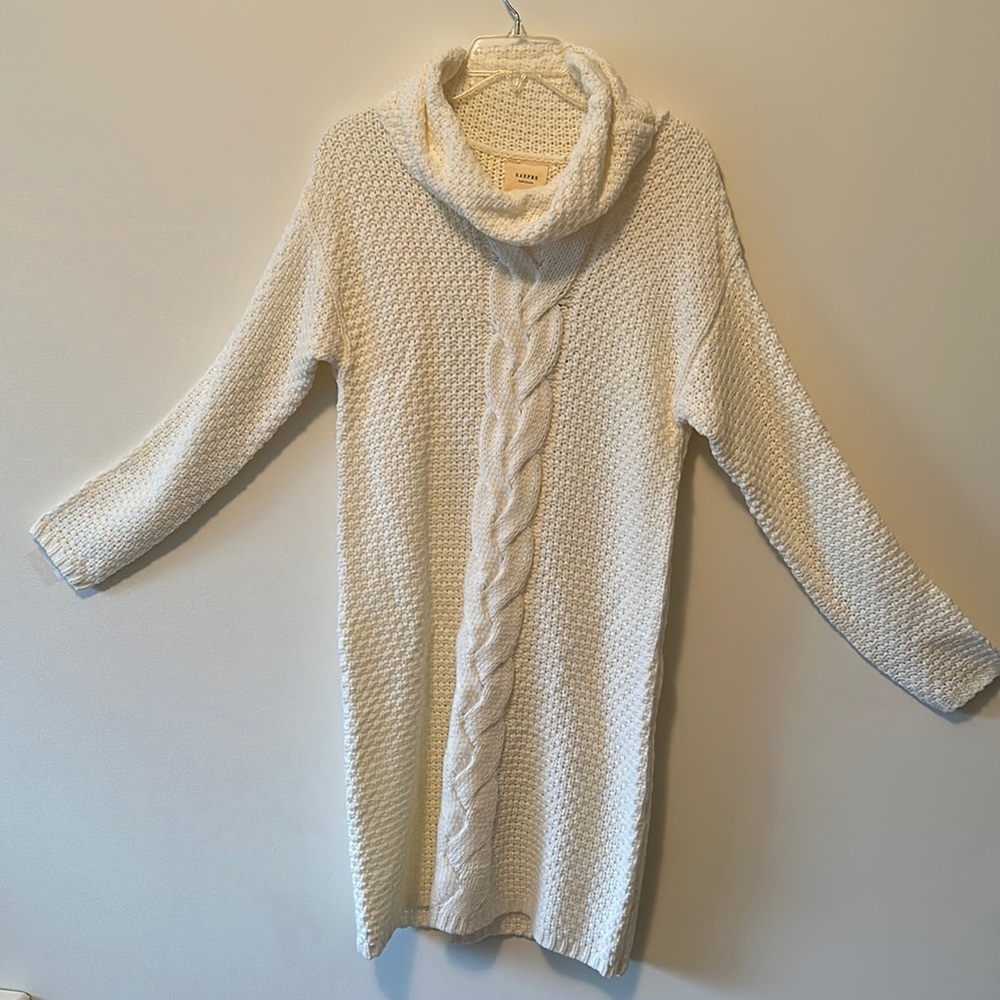 White Harper Heritage Knit Dress from Francesca’s